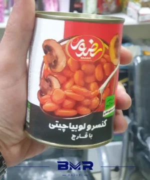 کنسرو لوبیا با قارچ رضوی