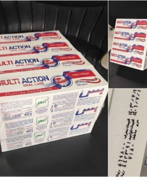 خمیردندان چندکاره بس دورنگ ۱۲تایی