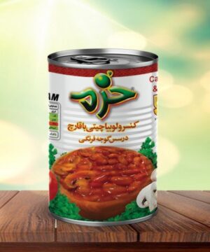 کنسرو لوبیا با قارچ خرم